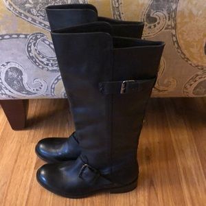 Knee high black boots